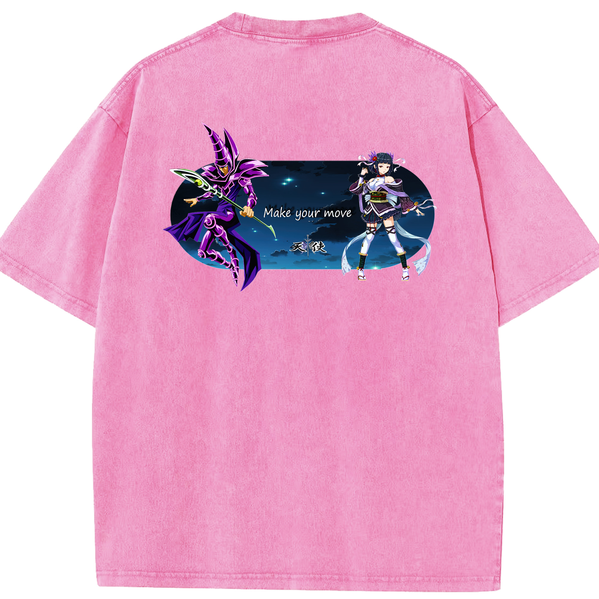 （画像用） 遊☆戯☆王 Yu-Gi-Oh! 綿100% ヴィンテージ風 半袖Tシャツ（背面プリント）